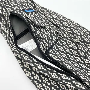 Kavu Rope Crossbody Bag Cotton Canvas Black White Geometric Aztec Travel Pack thumbnail 4