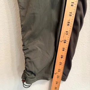 Lululemon Dance Studio Crop II Unlined Pants Dark Olive Women's 10 Drawstring thumbnail 14