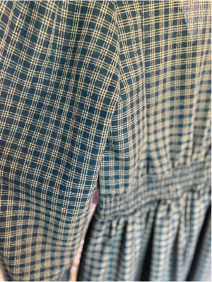 New In Cottagecore Plaid Midi Dress French Country Prairie Romantic L Quiet Luxe thumbnail 4