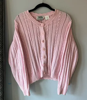 Northern Reflections Light Pink Vintage Cardigan thumbnail 1