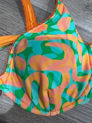 Dippin Daisys Orange Bikini Top Large thumbnail 6