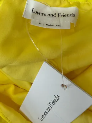 Lovers + Friends LAZO‎ MIDI DRESS in yellow NWT size xs thumbnail 7
