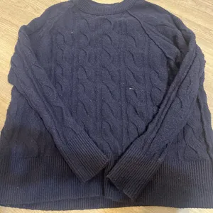 Aerie Navy blue cable knit sweater  thumbnail 1