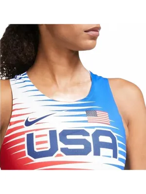 Nike AeroSwift Team USA Running Singlet Tank Top Shirt CV0414-657 Women's Small thumbnail 3