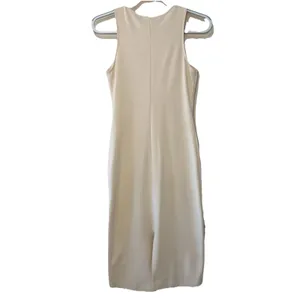 Lulus Fitted‎ Stretch Dress That Thing You Do Bodycon Deep V Ivory Size S thumbnail 5