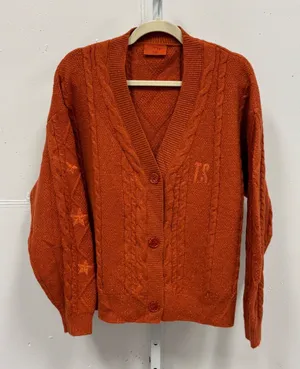 Authentic Taylor Swift The Life of a Showgirl Cardigan XS/S Merch Burnt Orange thumbnail 1
