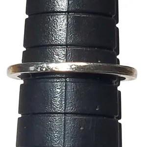 Silver Tone Ring Sz 4.5 Unsigned Blue Cabochon Crescent Moon thumbnail 4