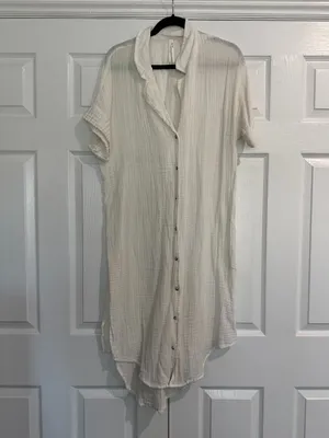 By Anthropologie The Lucia Dress Sheer Cover Up Coverup Size Large thumbnail 3