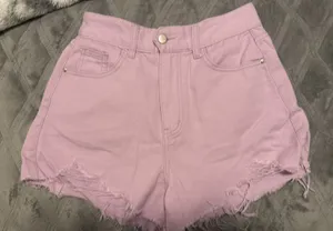 Coco Lily light purple Jean shorts thumbnail 1