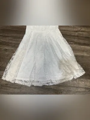 MUADRESS White Ivory Floral Lace Fit & Flare Dress Size L thumbnail 6