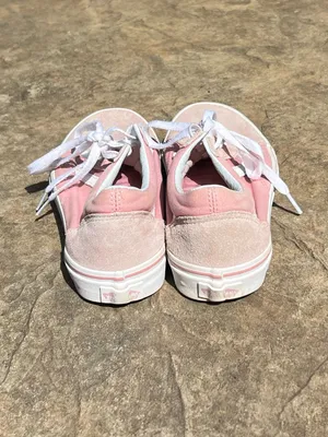 Vans Pink Suede & Canvas Low Tops with White Accents thumbnail 2