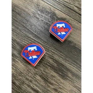 Philadelphia Phillies Baseball Team Charm For Crocs Shoe Charms - 2 Pieces thumbnail 1