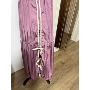 Daily Practice by Anthropologie Mauve Purple Tiered Mixed Media Midi Dress Large thumbnail 4
