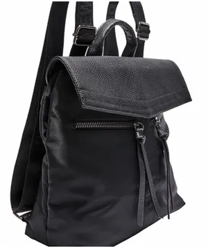 Botkier New York Black Nylon/Faux Pebbled Leather Backpack thumbnail 1