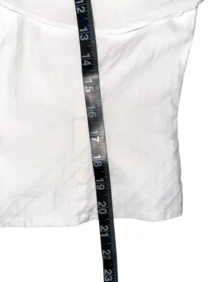 INTERMIX White Off The Shoulder Ruffle Halter Top LARGE thumbnail 8