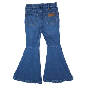 Wrangler Retro Green Jeans Trumpet Flare High Rise Womens 27x30 Blue Western thumbnail 2