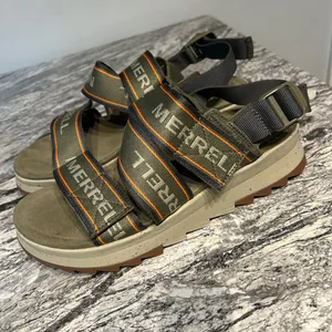 Merrell Olive and Orange Strap Sandals thumbnail 5