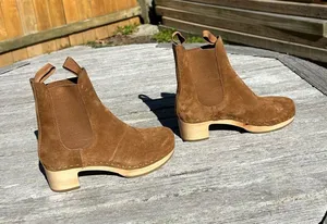 Loeffler Randall Women's Anabelle Clog Boot 5 Cacao‎ Brown Ankle Boots thumbnail 1