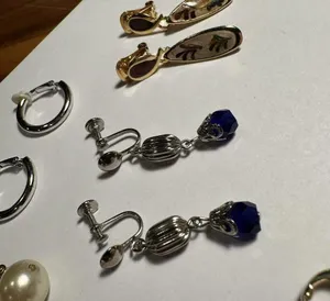 Lot of 5 Clip On Screw On Earrings Gold Tone or Silver Tone Mix thumbnail 4