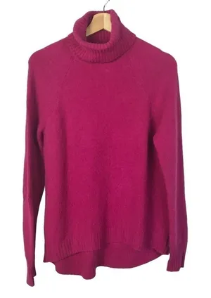 J.‎ Crew Hot Pink Turtleneck Super Soft Pullover Sweater S thumbnail 1