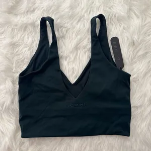 Nike Skims Matte V-Neck Longline Bra Dark Teal Size Small thumbnail 7