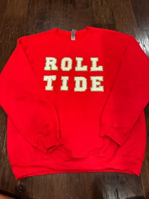 Red Chenille Letter Crew Neck Size L thumbnail 2