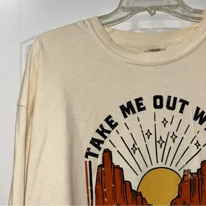 Comfort Colors Take Me Out West Long Sleeve Tshirt Women’s XL thumbnail 4