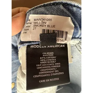 Modern American NEW Willow Full‎ Straight Jeans Size 27 Denim Smokey Blue thumbnail 8