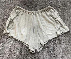 Free People Linen Shorts Women's Medium Light Green thumbnail 1