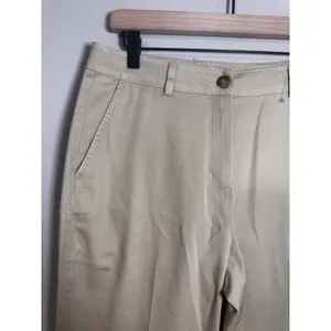 LL Bean Womens 6 Medium Tall Khaki Chino Pants Straight Leg‎ Cotton Twill 0DVG5 thumbnail 2