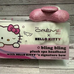 Hello Kitty Pink Plush Spa Headband with Bow thumbnail 5