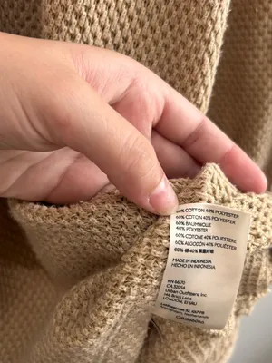 Free People We The Free She's A Keeper Thermal Knit Tunic Top Winter Wheat M thumbnail 7