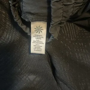 Athleta Black Joggers Pants XL elasticized waist and ankles pattern nwot thumbnail 2