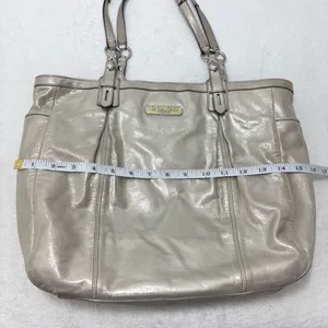 Coach Y2k Madison Gold Leather Tote Bag Purse Top Handle Satchel‎ thumbnail 16