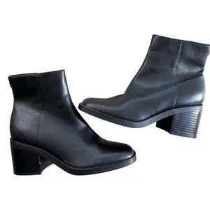 Nine West Black Square Toe Block Heel Ankle Boots Booties Womens Size 8M thumbnail 6