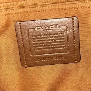 Coach Rose Gold Metallic Tote Bag with Pink Canvas Straps thumbnail 10