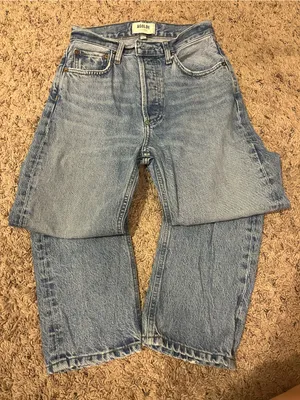 Agolde Light Blue Straight Leg Jeans thumbnail 1