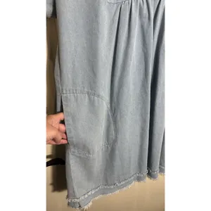 Entro Women‎ Size Small Soft Light Denim Babydoll Dress Festival Coastal Cowgirl thumbnail 5