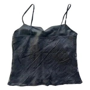 Vintage 90's Y2K Queue Black Camisole Tank Top Size Medium Spaghetti Strap thumbnail 4