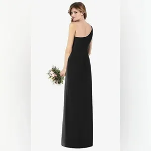 Thread One-Shoulder Crepe‎ Trumpet Gown Size 10 thumbnail 10