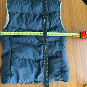 Y2K Xhilaration Puffer Vest M Black Sherpa Collar Fall Winter Gorpcore Utility thumbnail 7
