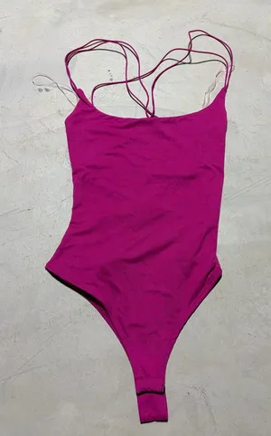 Windsor NWT Hot Pink tank top bodysuit with Strappy Back medium thumbnail 1