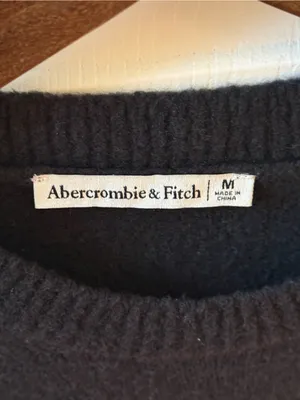 Abercrombie & Fitch Textured Crewneck Striped Short Sleeve Sweater thumbnail 4