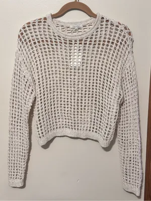 Z SUPPLY Felix Sweater S 20” p2p Cream $88 Retail NWT thumbnail 2