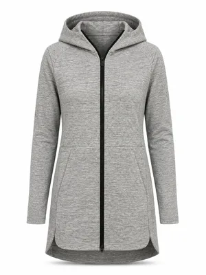 Lululemon Going Places Hooded Jacket Gray Womens 4 Spacer Full Zip Long thumbnail 2