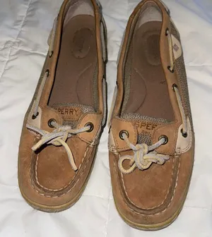 Tan and Cream Sperry Loafers - Size 8 thumbnail 1
