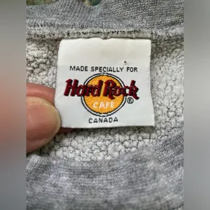 Hard Rock Cafe Vintage Montreal Canada gray logo sweatshirt, size XL thumbnail 4