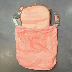 Candie’s Floral Canvas Cargo Pocket Backpack Blue Orange Y2K thumbnail 7