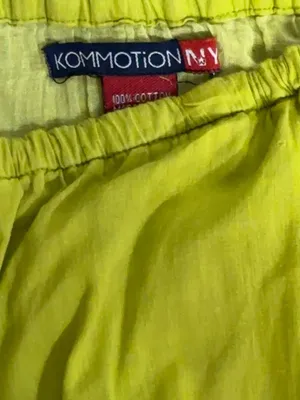 Kommotion NY Lime Green Boho Mx Skirt 100% Cotton Embroidered Sequin Tiered Sz S thumbnail 4