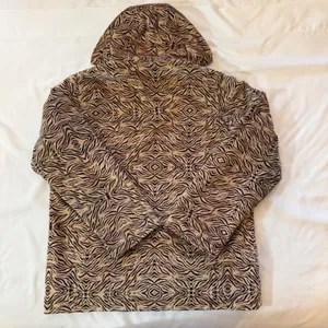 Reversible Hooded Jacket Brown Zebra Natural Reflections Animal Fleece Sz Large‎ thumbnail 8